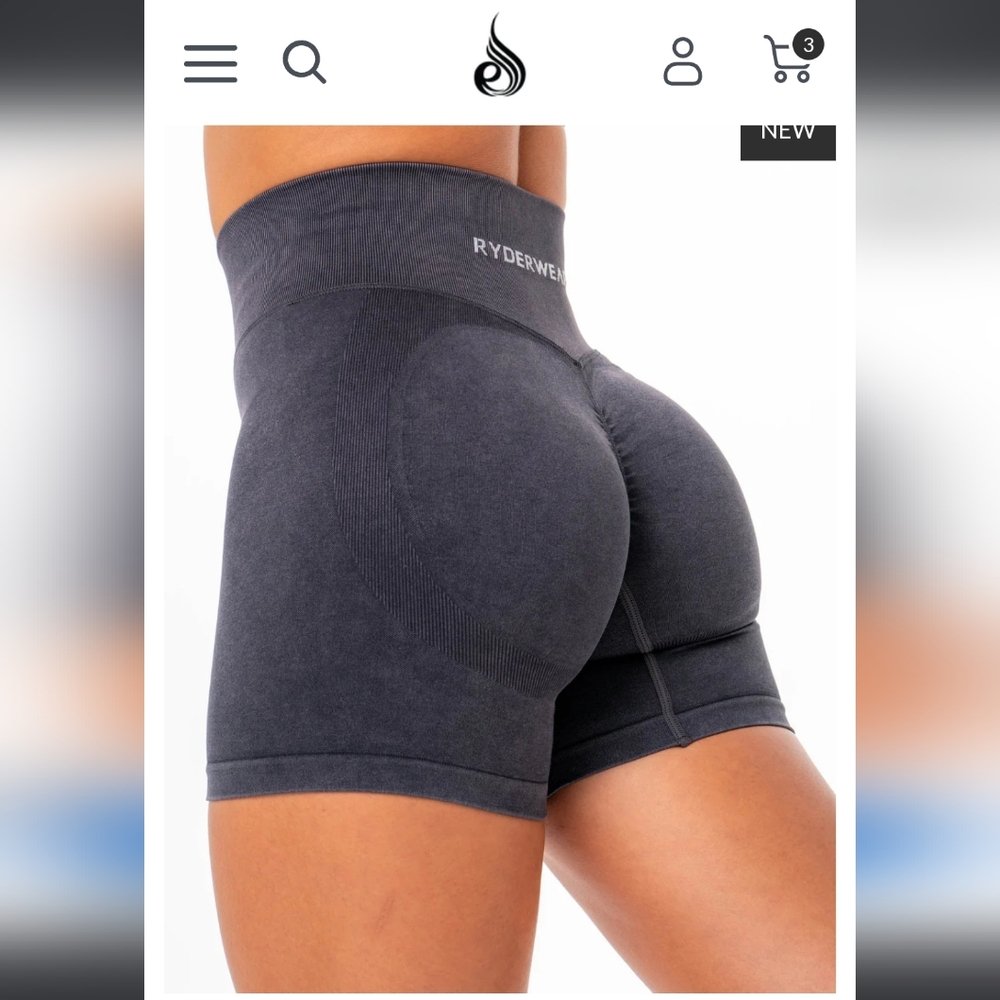 Ryderwear Stonewash Scrunch Seamless Shorts